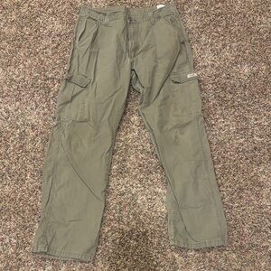 Wrangler Olive Green Cargo Pants with Utility Pockets